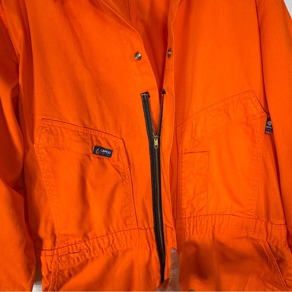 LAPCOFR Deluxe 7oz 100%Cotton CVFRD7OR Flame Resistant Orange Coveralls - Picture 3 of 7